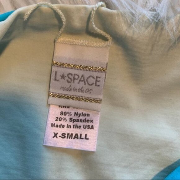 L*Space Bikini Bottom Teal Blue Strappy Sides - Picture 11 of 11